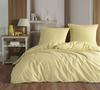 Parure de lit - UNI - Jaune - 140x200 - 1 housse de couette - 1 taie d'oreiller