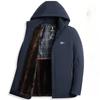 Slim Fit Casual Detachable Warm and Plush Thick Winter Hooded Jacket