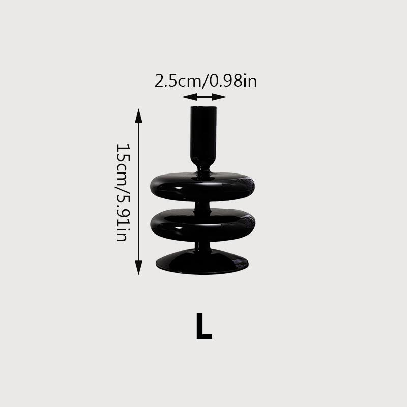Черные стеклянные вазы подсвечники для свадьбы украшение дома креативный современный подсвечник декор для гостиной дом