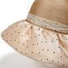 Шляпа от солнца с бантом в горошек, солнцезащитные панамы с широкими полями, летние солнцезащитные шляпы с защитой от ультрафиолета, подходящие для путешествий, отдыха
