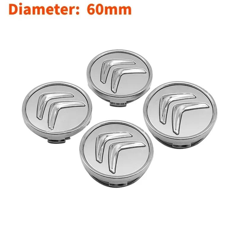 60mm Car Wheel Center Hub Caps Cover for Citroen C1 C2 C3 C4 C4L C5 VTS Cactus C-Elysee DS3 DS4 DS6 Picasso Berlingo Xsara Saxo
