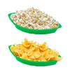 6pcs Hawaiian Green Palm Leaf Shape Plate Food Tray for Jungle Safari Theme Summer Luau Birthday Party Decorations Popcorn Plate