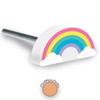 [R2114] - Разноцветная деревянная мебельная ручка Arc en ciel - 8x4 см
