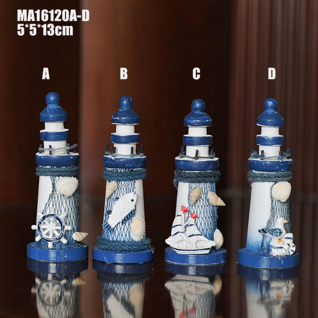 Настольное украшение Пляжный маяк, Морской пейзаж, Декор комнаты, Подарок для детей