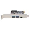 PCIE PCI для пресса на USB 3.1 Type-C 2 порта USB 3.0 Type-A карта расширения адаптер с 15-контактным разъемом