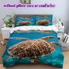 Seawater marine organisms Pattern Bedding,Quilt Set Quilt Cover Pillowcase Home Birthday Gift (1*duvet cover+2*pillowcase,without core)