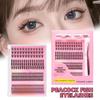 Multi Size Individual Lash Clusters Soft PBT Material Lash Cluster Kit  For Beginner