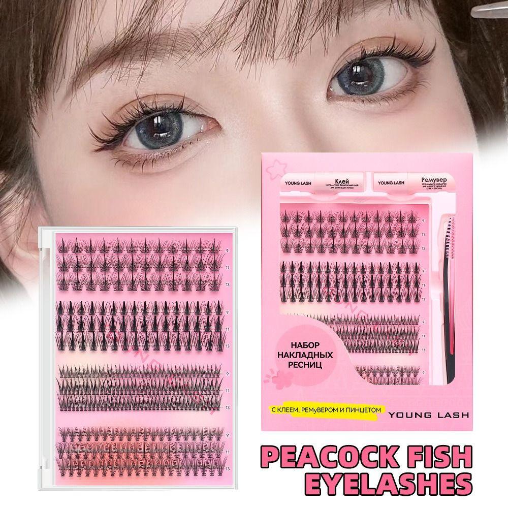 Multi Size Individual Lash Clusters Soft PBT Material Lash Cluster Kit For Beginner
