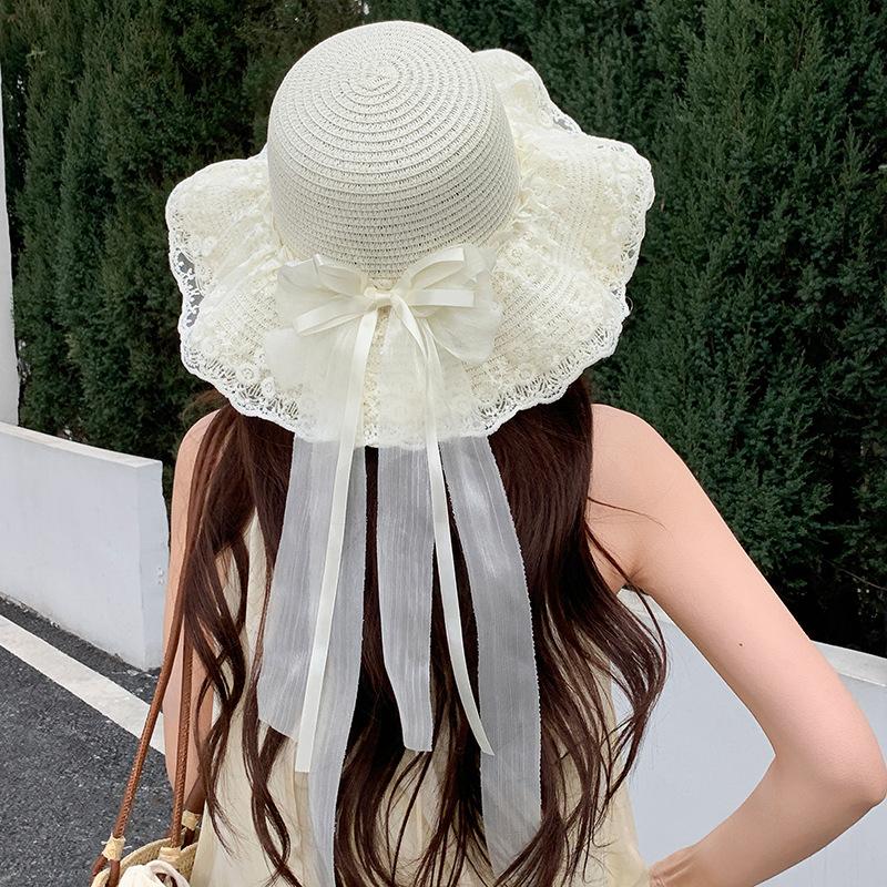 New Summer Woven Straw Hat, Sweet Fairy Vibe Sun Hat For Women, UV Protection Cap For Travel & Photography