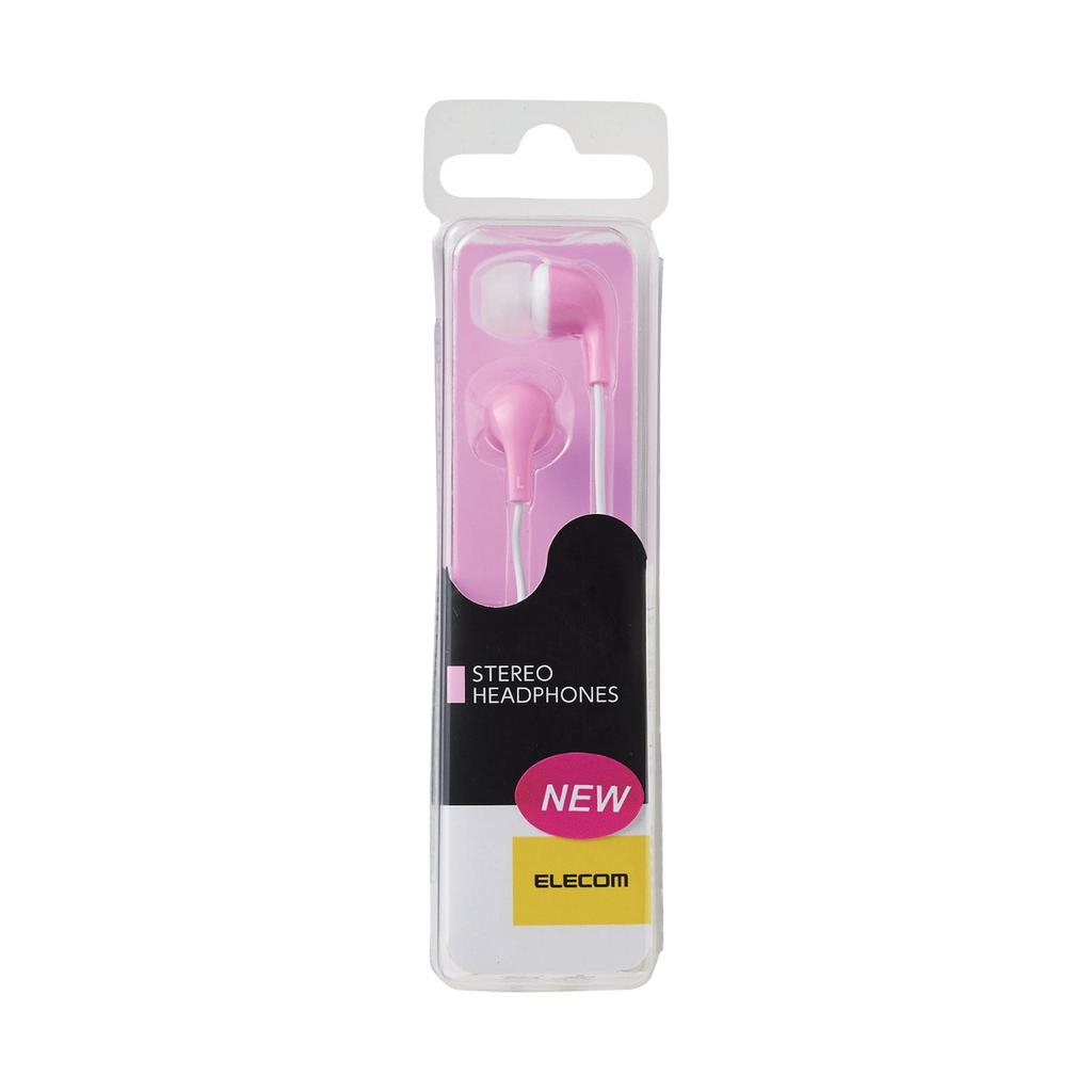 ELECOM Stereo Balanced Sound Quality and Crisp Headphones, In-Ear, CN300, Bass, Pink, EHP-CN300APN2