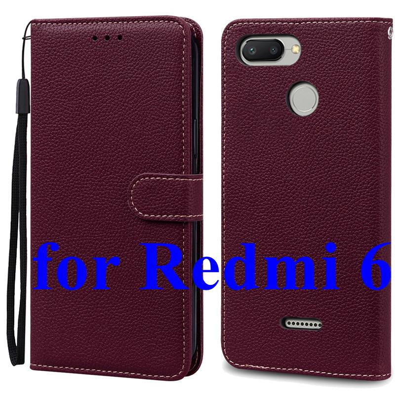 Mi 6 Case For Xiaomi Mi 6 Case Redmi 6 Leather Wallet Flip Case For Xiaomi Redmi 6 Mi6 Phone Case Redmi6 Cover Fundas Shell Bags