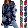 Womens Oversized Sweatshirt Graphic Sweater Long Sleeve Drop Shoulder Round Shirt Tops Vintage Clothes