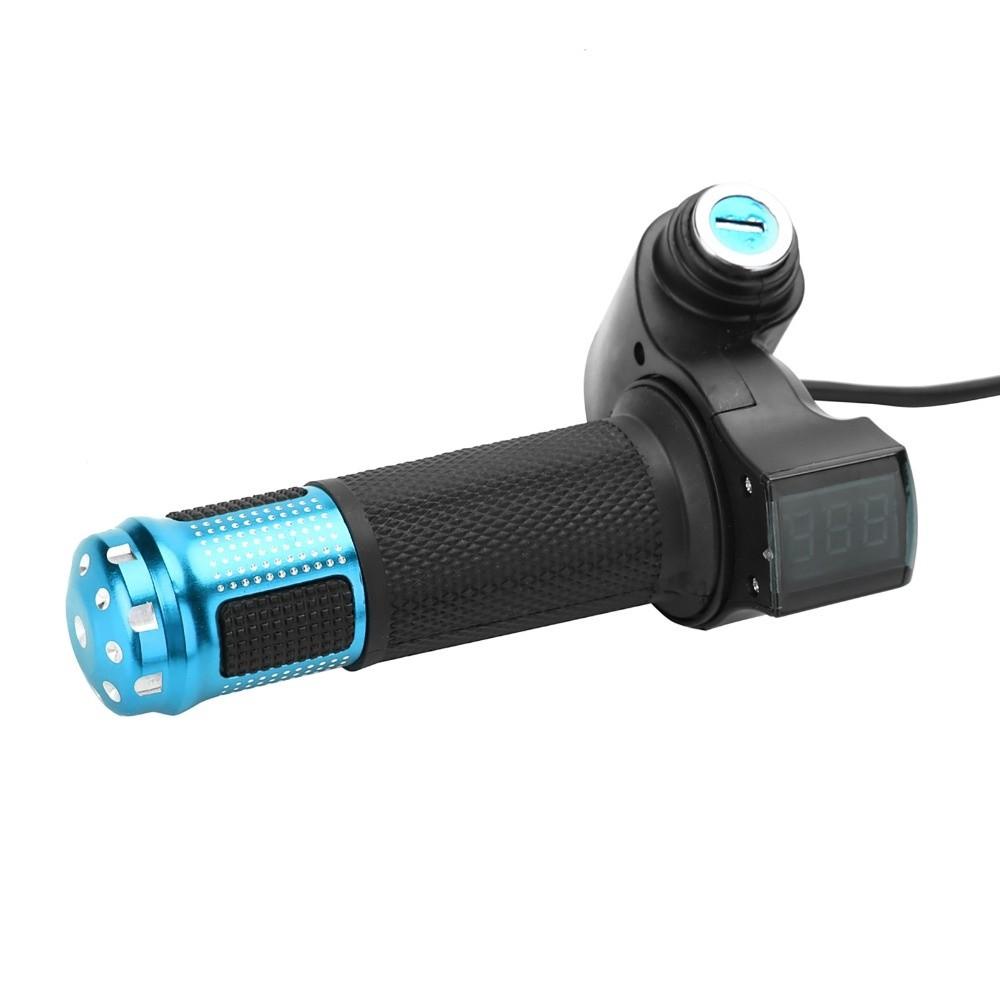 Ручка газа 12-84В с цифровым дисплеем и замком для электросамоката, электровелосипеда, мотоцикла