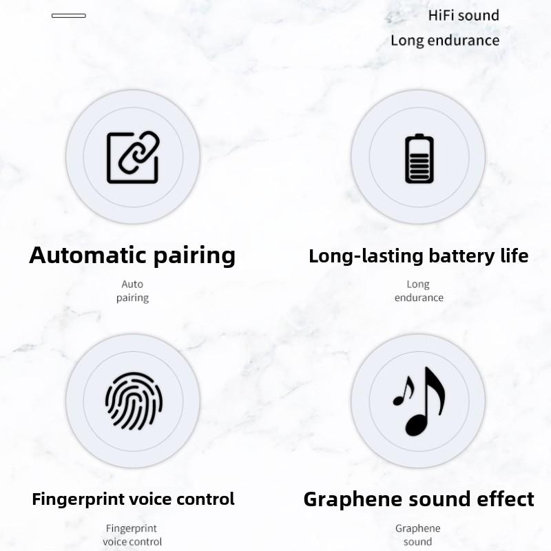 New TWS Wireless Bluetooth Headset Digital Display ENC Call Noise Cancelling Mobile Phone High Sound Quality Mini Running Sport