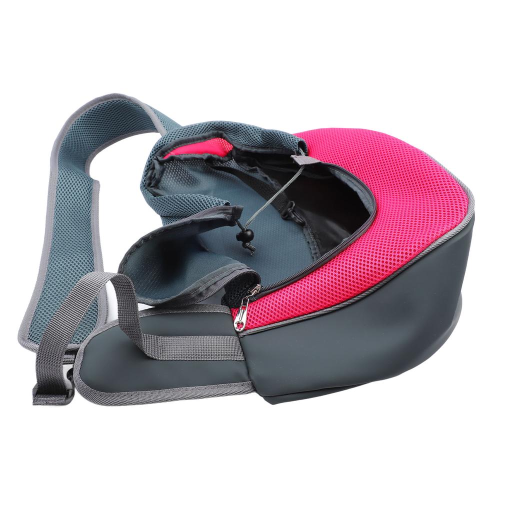 Pet Sling Breathable Mesh Portable Single Shoulder Bag Dog Carrier Sling for Outdoor Travel Rose