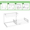 Carbon Steel Under Sink Organizer Slide Out Sink Shelf Metal Sliding Drawer  for Kitchen Bathroom