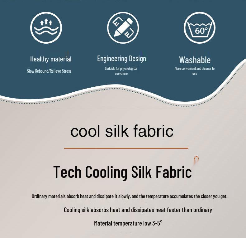 Подушка для изголовья из ледяного шелка и латекса: Мягкая подушка-спинка для дивана и кровати с прохладным комфортом