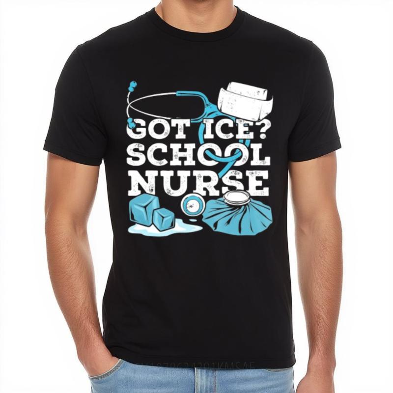 Printed For Him O Neck T Shirt Brand Got Ice School Nurse Stethoscope Ice Pack Bandage Stylish Teenagers Teeshirt Cheap Tshirt