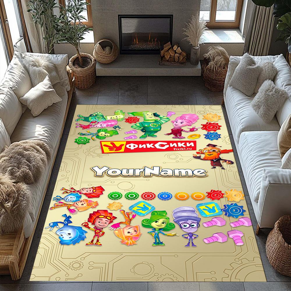 Fixies Personalized Text Floor Mat Perfect for Kitchen Decorate room Dining Room Hallway Anti-slip Rug Anime Office Decor