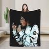 Поп-король MJ Пледы Фланелевые Декоративные Дышащие Супер Теплые Пледы для Дивана Спальни Коврик Кусок