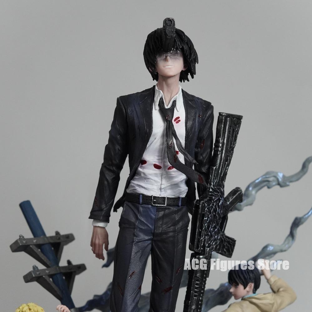 33cm/12.99in Anime Chainsaw Man Figure Gun Fiend Hayakawa Aki Action Figures Pvc Desktop Ornamen Collection Model Toys Gifts
