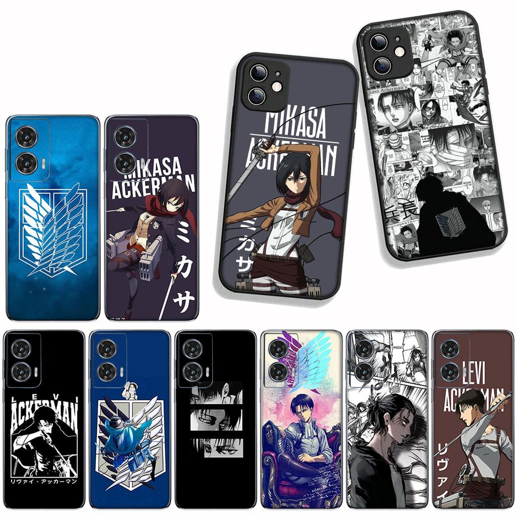 Чехол Cover для OPPO A80 A60 A40 A38 A79 A16 A17 A58 A78 A94 A95 A57 A15 A74 A53 A96 A98 Кейс Атака Титанов Леви Эрен Йегер