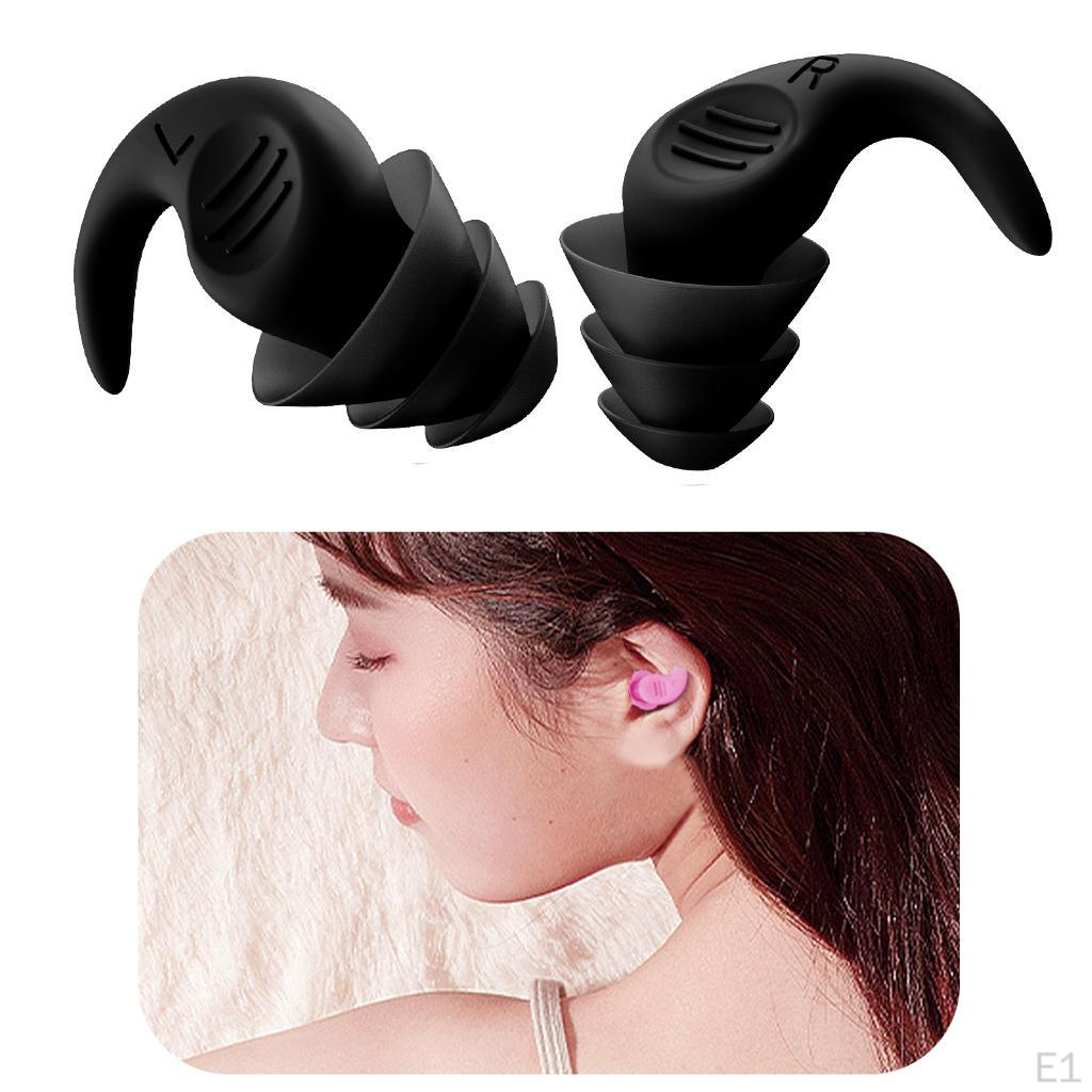1 Pair Reusable Ear Plugs for Sleeping Noise Cancelling Suitable Shooting, Swimming, Work, with