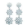[K5154] - Silver 'Flora' Earrings Silver - 30x11 Mm