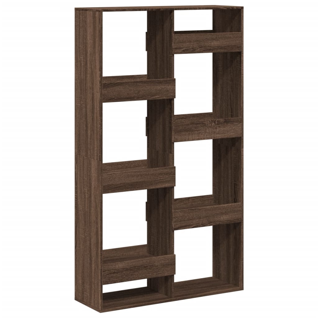 Room Divider in Brown Oak Look 100 x 33 x 175 cm Engineered Wood