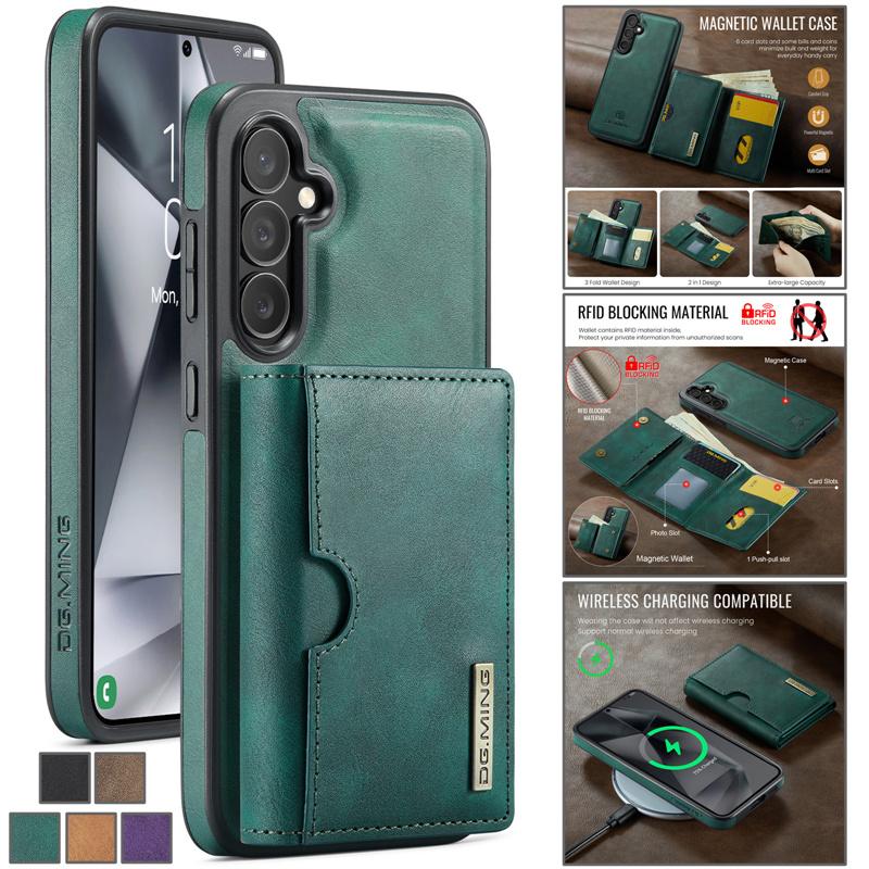 Магнитный отстегивающийся чехол-книжка из кожи 2 в 1 для Samsung Galaxy S25 FE S25 Edge S24 Plus S23 S22 S21 Ultra, кошелек, карман для карт, задняя крышка, коке