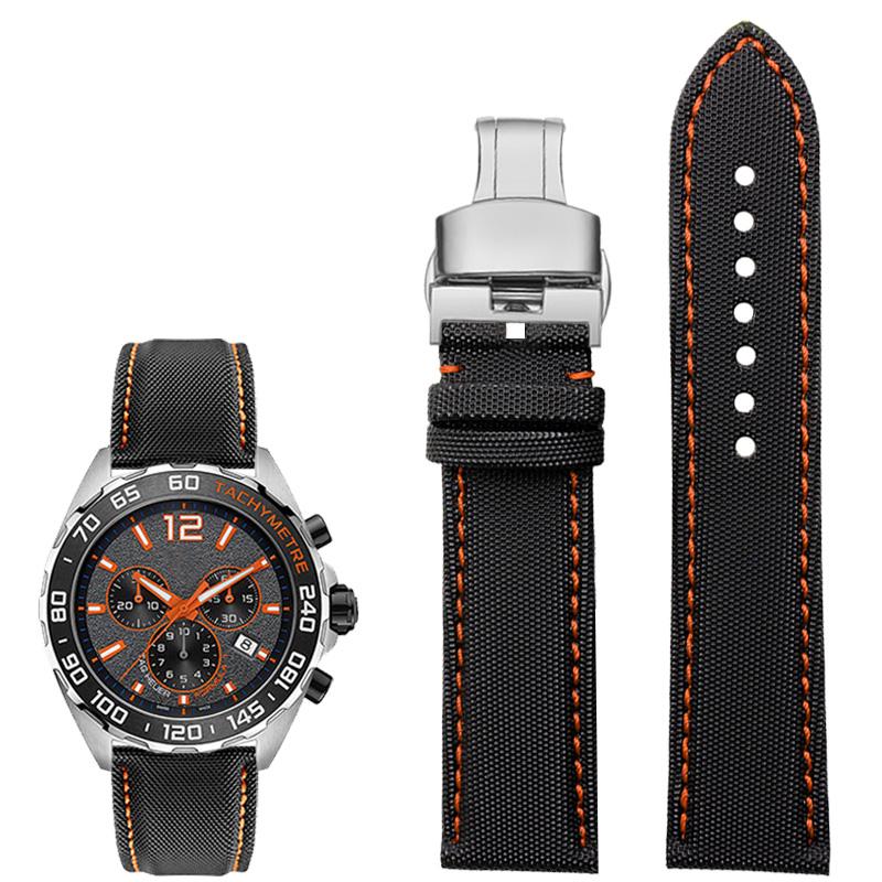 Классический 20 мм 21 мм 22 мм 23 мм 24 мм нейлоновый кожаный ремешок для часов Seiko № 5 Rolex longines WATCH Мужской Женский холщовый тканевый ремешок для часов