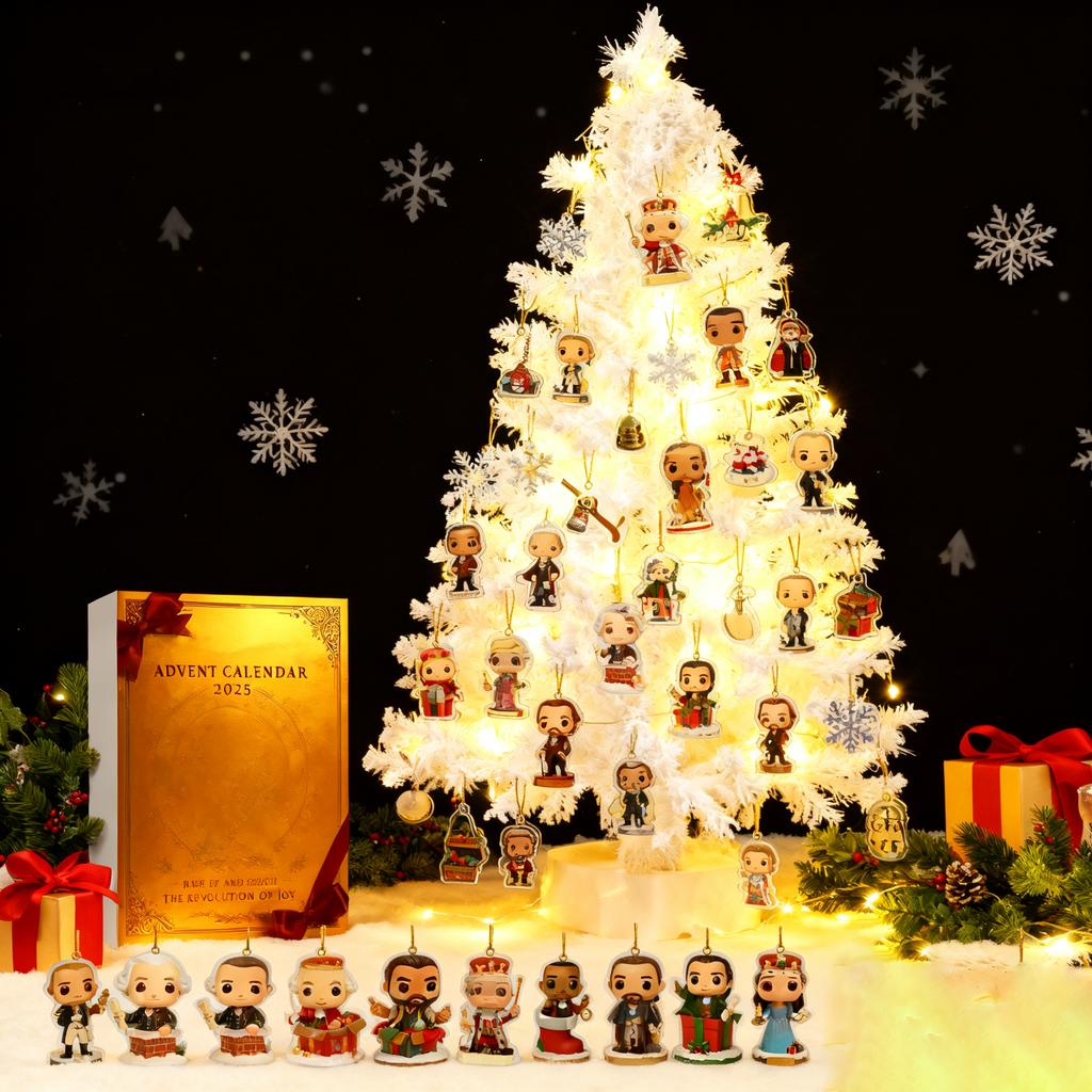 2D Плоский Акриловый Мистери Бокс 24 шт. Подвеска с Коробкой в Виде Самолета Забавный Рождественский Календарь Обратного Отсчета