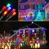 Outdoor Solar Christmas String Lights With Remote Warm White Blue Colorful Waterproof Design