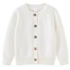 Spring and Autumn Children's Clothing Round Neck Solid Color Children's Knitted Cardigan All-match Cotton Sweater Long Sleeve Jacket