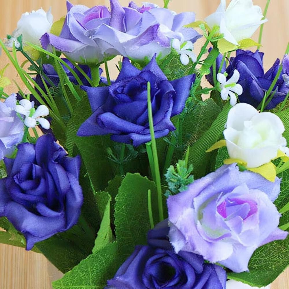 Rose Artificial Potted Plant Plastic False Plants Ornament Potted Plant  Wedding Arrangement