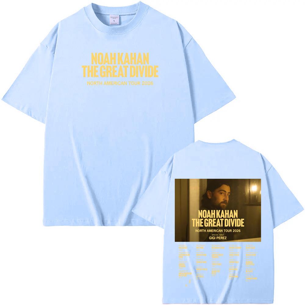 The Great Divide Tour 2026 TShirt Noah Kahan tour Graphic Printing High Quality Tee WomenUnisex 100cotton Gothic Oneck Tshirt