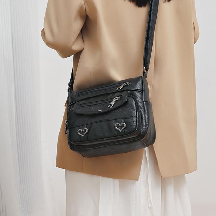 Сумка на плечо с винтажным шармом Практичная и модная сумка для работы или школы