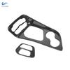 For Dodge Challenger 2015-2022 LHD ABS Carbon Fiber Style Car Center Console Gear Shift Panel Water Cup Holder Cover Frame Trim