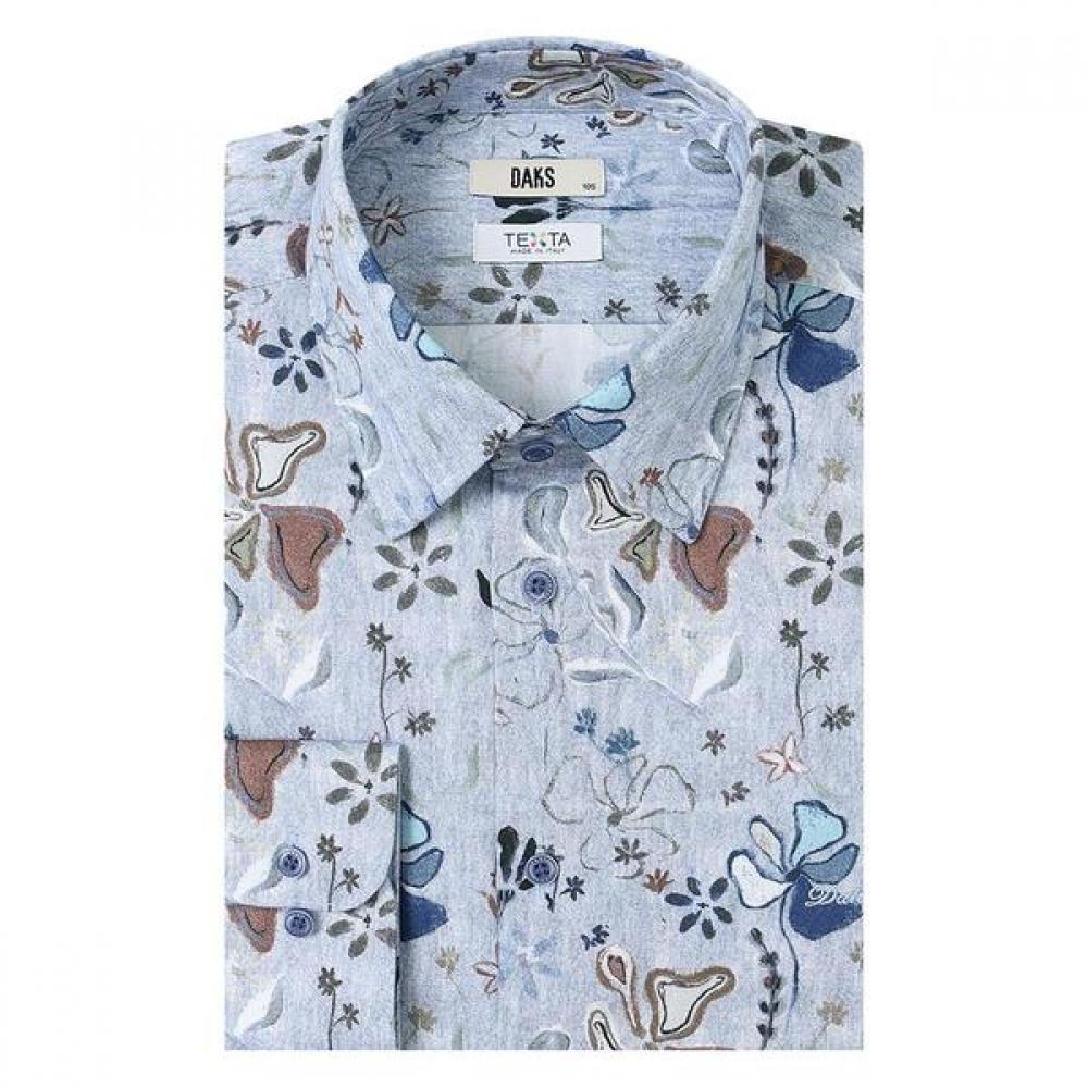 Daks Cotton 100 Floral Motif Regular Fit Casual Shirt Dma1shcl130b1