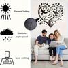 Птицы на сердце Железное Настенное Искусство 2D Черный Силуэт Сидящие Романтичный Металл Декор для Дома Сада Подарок на День Святого Валентина Подарок на Годовщину Свадьбы