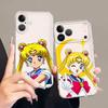 Мягкий чехол для телефона для iPhone 17 Pro Max XS Max 14 Plus 13 Pro 12 Mini 16 7 8 15 XR 11 Air Аниме Сейлор Мун