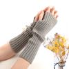 2020Long Fingerless Gloves Women Mitten Winter Arm Warmer Kawaii Knitted Sleeve Soft Girls Anime Clothes Punk Gothic Lolita Gloves