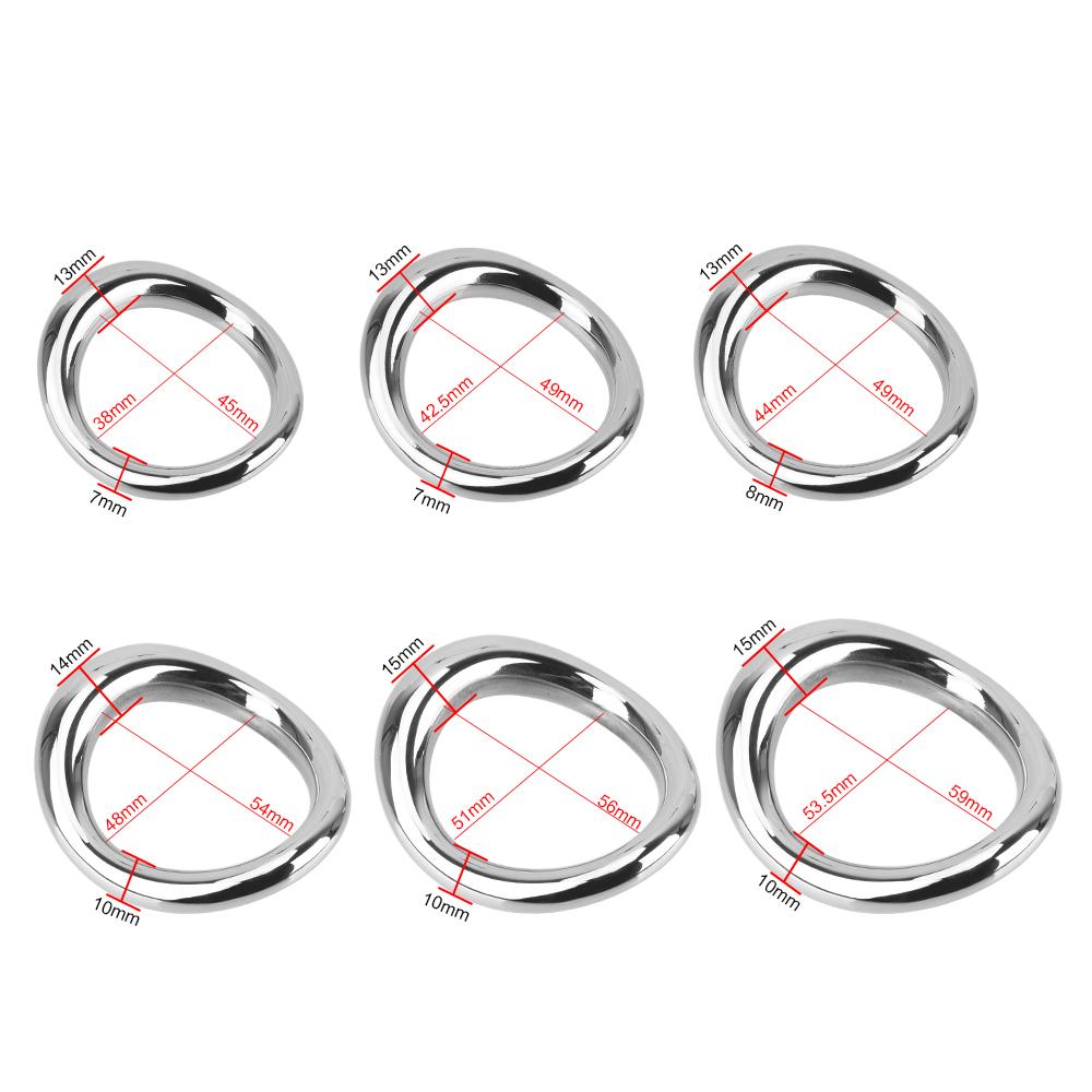 Товары для взрослых Задержка эякуляции Кольцо на член Секс-игрушки для мужчин Пенис Бондаж Замок Металлический Растяжитель мошонки Нержавеющая сталь