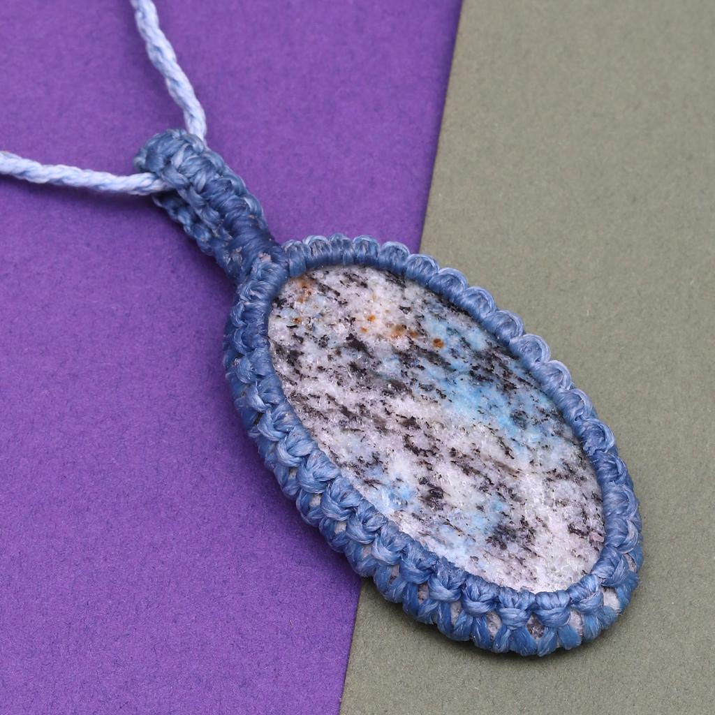 K2 Jasper Gemstone Holloween Gifted Jewelry Ожерелье с подвеской в стиле макраме 20-32 дюйма