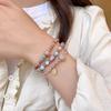 Chinese Style Strawberry Chalcedony Beaded Bracelet for Women - Girlfriend Gift Hand Jewelry