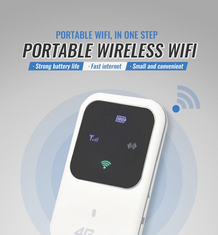 H80 Wireless 4G MIFI Router, SIM Card Slot, 2400mAh Battery, Portable Car WiFi.