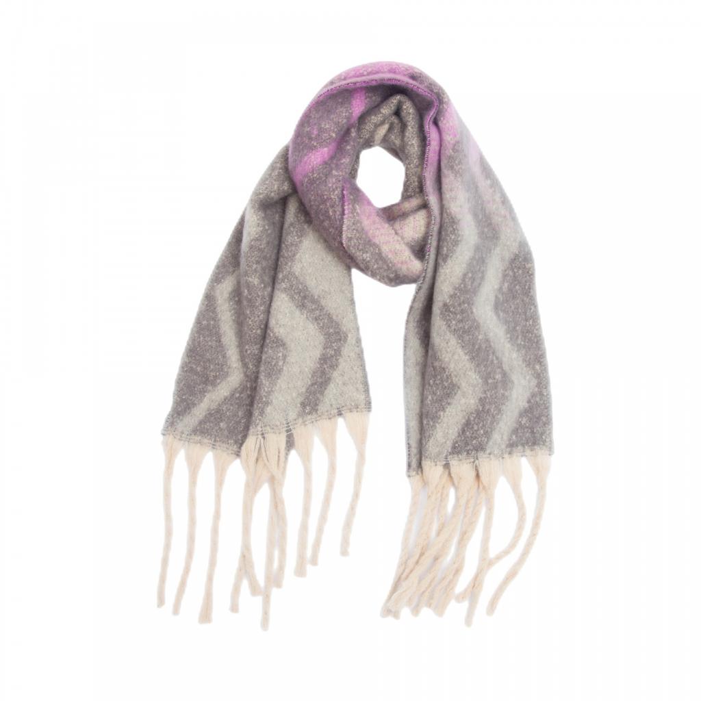Female Shawl Autumn Winter Thick Scarf Tassel Gradient Wavy Scarf