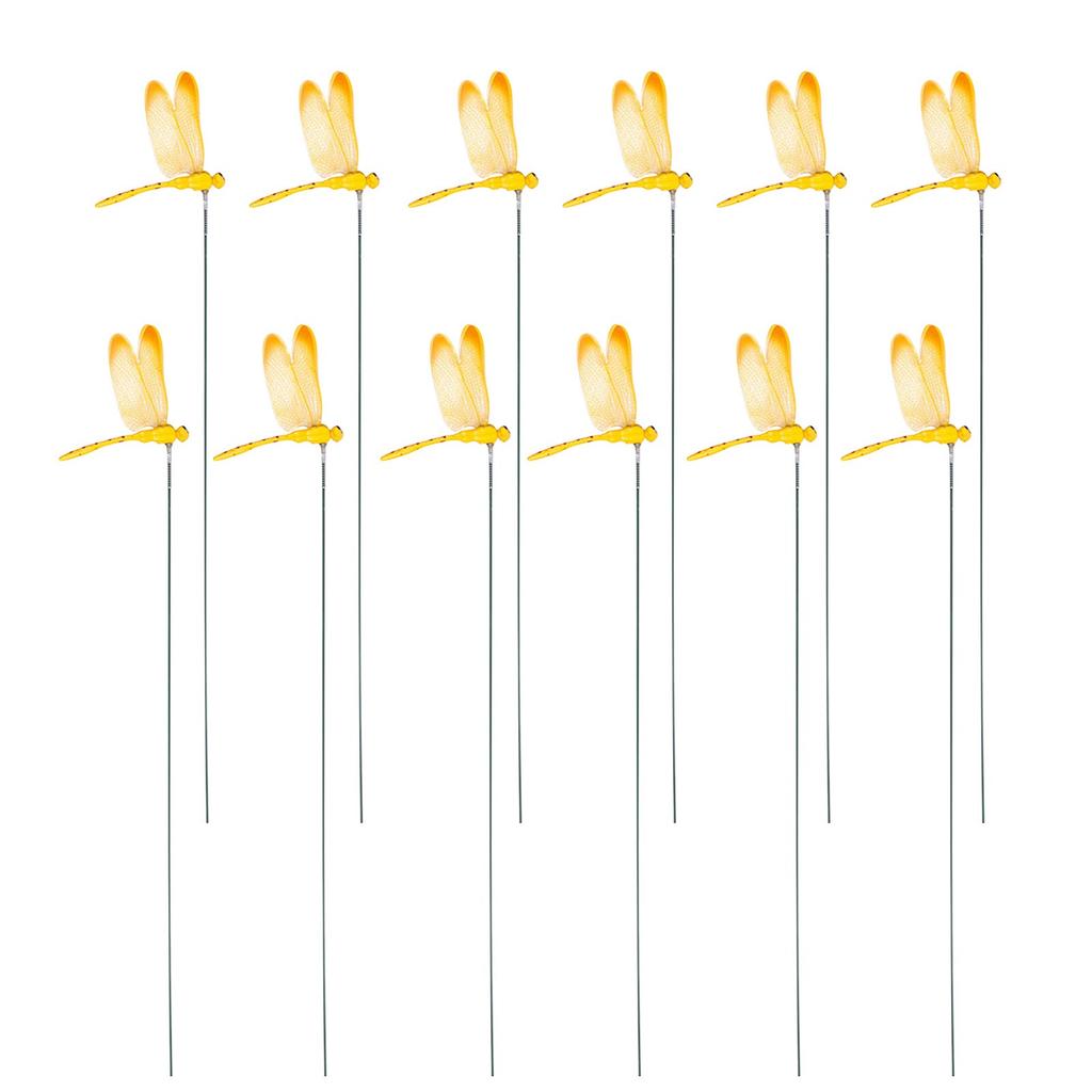 Шесты-симуляторы насекомых, 3D садовые украшения, Садовые украшения, отпугивающие насекомых, Украшения для двора (12 штук/набор)