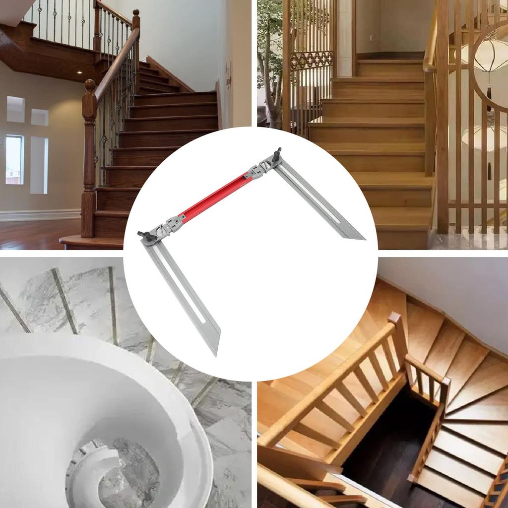 Шаблон для ступеней лестницы Измерительный инструмент из алюминиевого сплава для точного измерения A