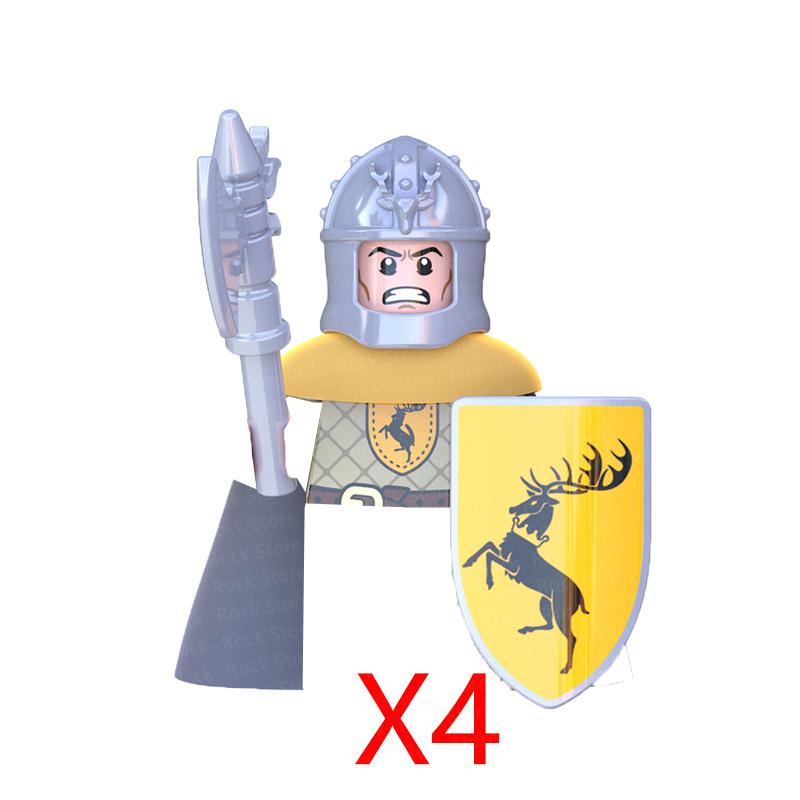 Военные Строительные Блоки Фигурки Солдат Подарки Игрушки Серия Кино Фантастика Средневековый Рыцарь Легион Оружие Щит Флаг MOC